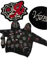Load image into Gallery viewer, Versatile Is Rare Rhinestone Full Zip Hoodie
