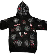 Load image into Gallery viewer, Versatile Is Rare Rhinestone Full Zip Hoodie
